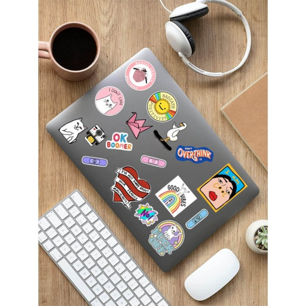Sweet Twins - Mental Art Sanat Temalı Laptop Notebook Tablet Sticker Seti Sticker Fiyatı