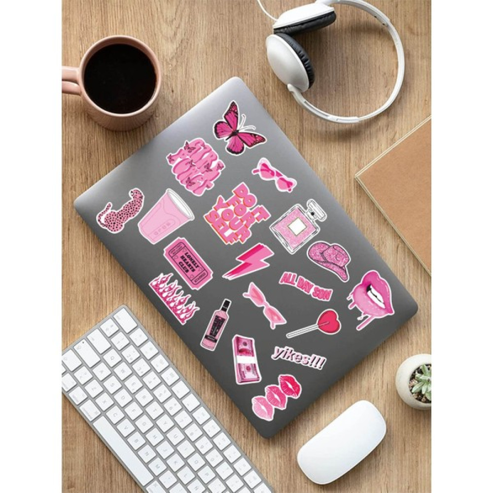 Sweet Twins - Vsco Pink Laptop Notebook Tablet Sticker Set 3 Sticker Fiyatı