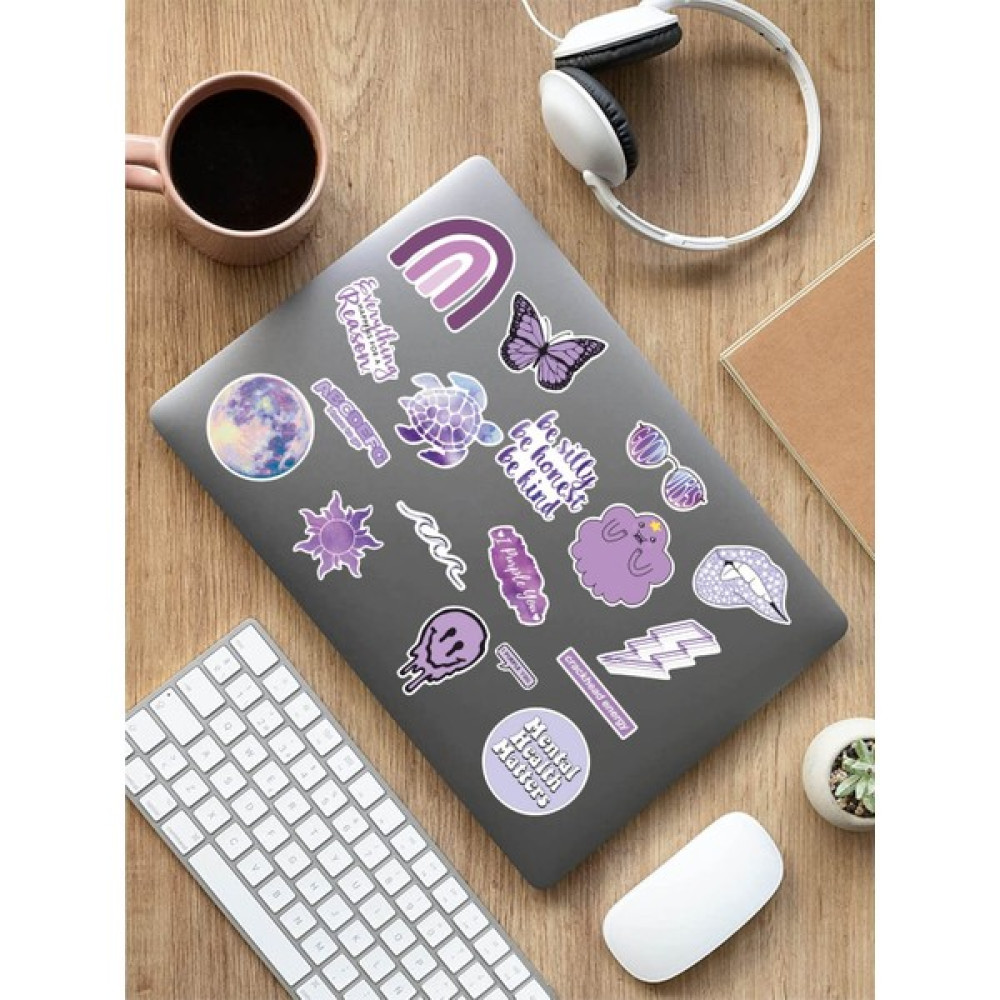 Sweet Twins - Vsco Purple Laptop Notebook Tablet Sticker Set 2 Sticker Fiyatı