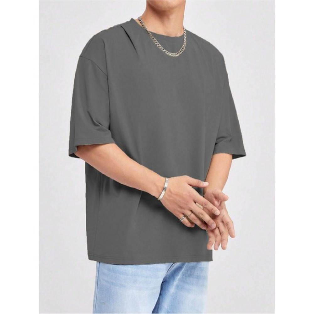 Sweetline Basic Süprem T-Shirt - Füme Oversize Bisiklet Yaka Tişört Erkek T-shirt Fiyatı