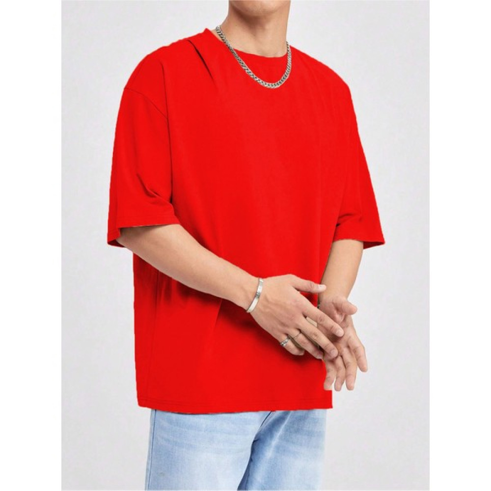 Sweetline Basic Süprem T-Shirt - Kırmızı Oversize Bisiklet Yaka Tişört Erkek T-shirt Fiyatı