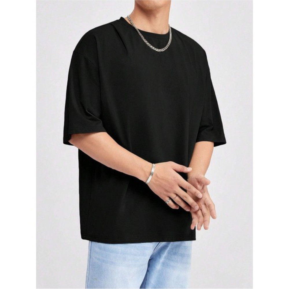 Sweetline Basic Süprem T-Shirt - Siyah Oversize Bisiklet Yaka Tişört Erkek T-shirt Fiyatı
