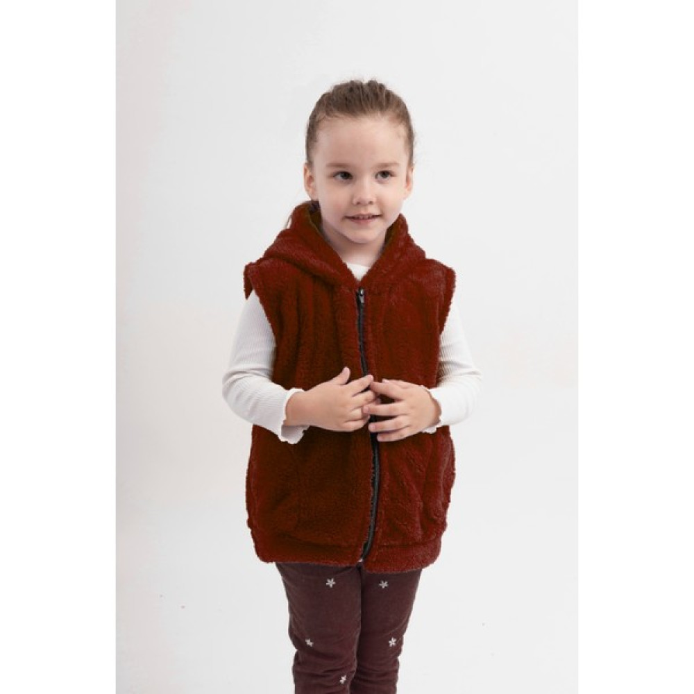 Sweet'S Collection Yelek Bordo Unisex Genç Çocuk Welsoft Peluş Erkek Çocuk Yelek Fiyatı