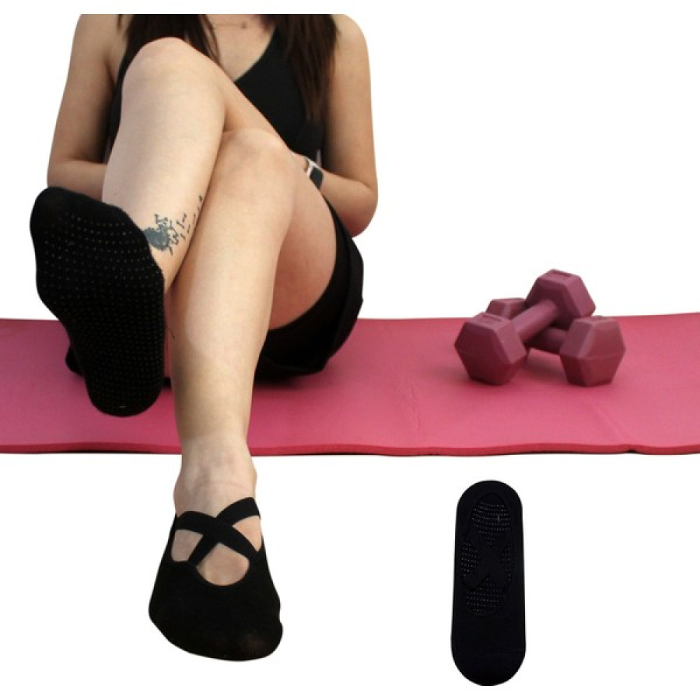Sweex Tek Çift Yüksek Kalite Siyah Kaydırmaz Yoga Fitness Reformer Pilates Bambu Çorap Çorap (Outdoor) Fiyatı