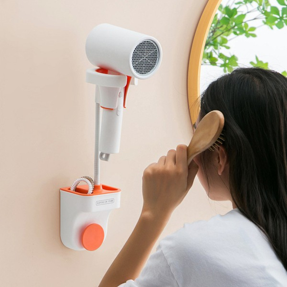 Swico Remado Eller Serbest Saç Kurutma Makinesi Tutacağı Matkapsız Banyo Askısı (Yurt Dışından) - Beyaz - 34x9x8 cm Banyo Askılık Fiyatı