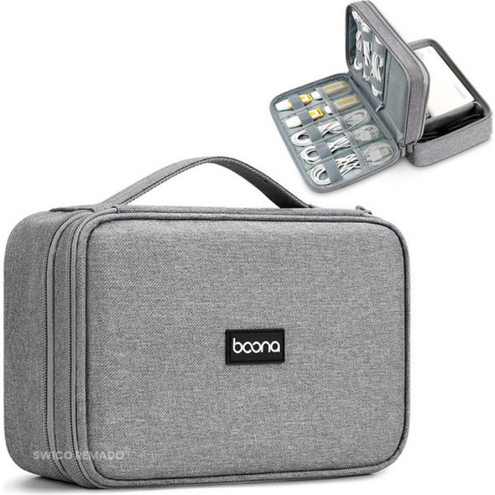 Swico Remado Kablo Saklama Taşıma Kılıfı Seyahat Organizer Çanta (Yurt Dışından) - Gri Tablet Pc Aksesuarları Fiyatı