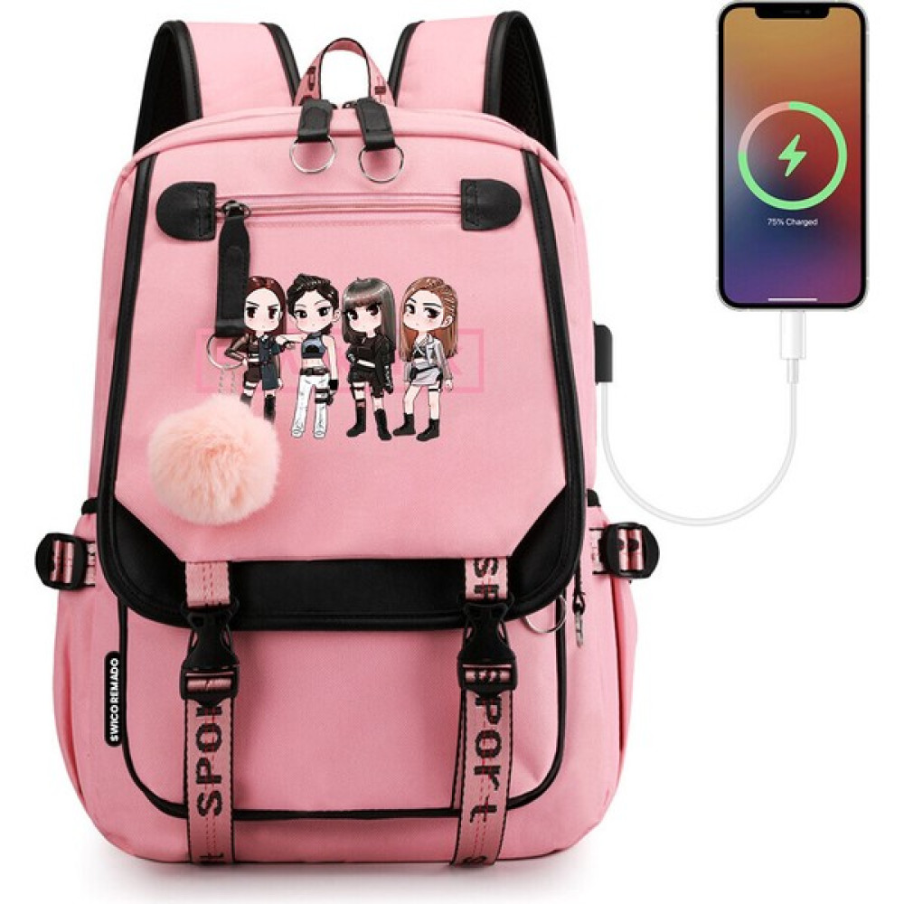 Swico Remado Kpop Blackpink Temalı Lise Çantası - Pembe (Yurt Dışından) - 1 Adet Okul Çantası Fiyatı