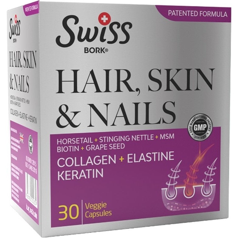 Swiss Bork Hair Skin Nail 30 Kapsül Yetişkinler İçin Vitamin ve Mineral Takviyesi - -- Diğer Fiyatı