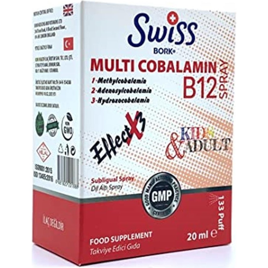 Swiss Bork Multi Cobalamin B12 Dilaltı Sprey 20 Ml - -- Diğer Fiyatı