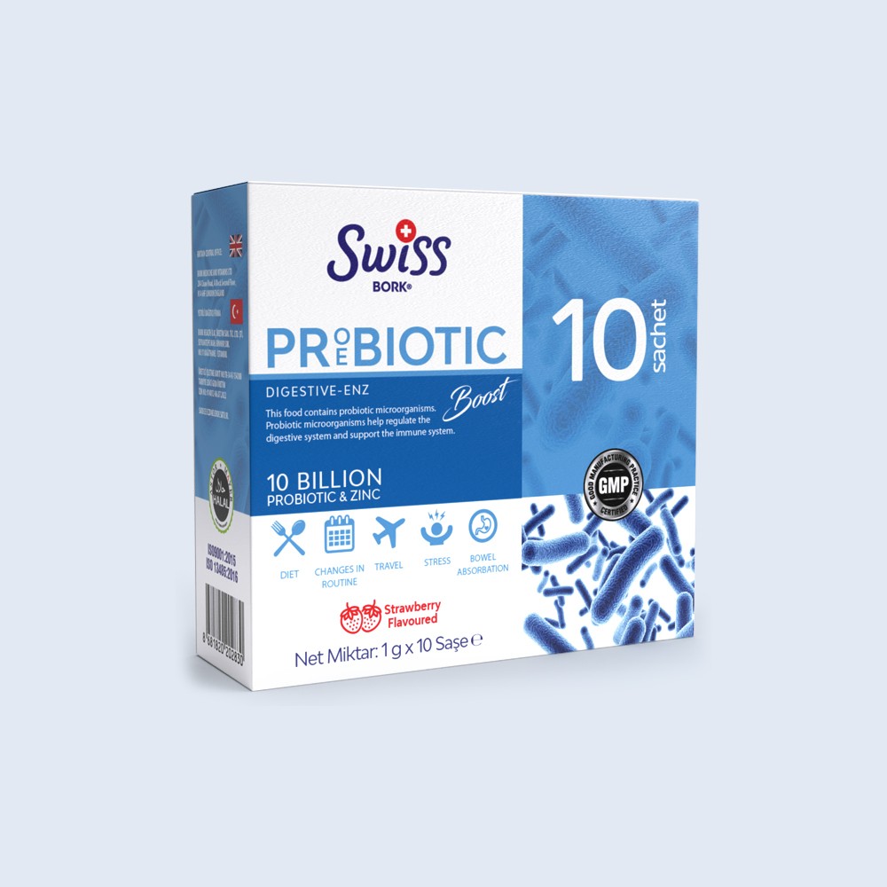 Swiss Bork Probiotic Boost 10 Şase 10 Milyar Probiyotik ve Çinko İçeren Türkiye Menşeli Ürün - -- Diğer Fiyatı