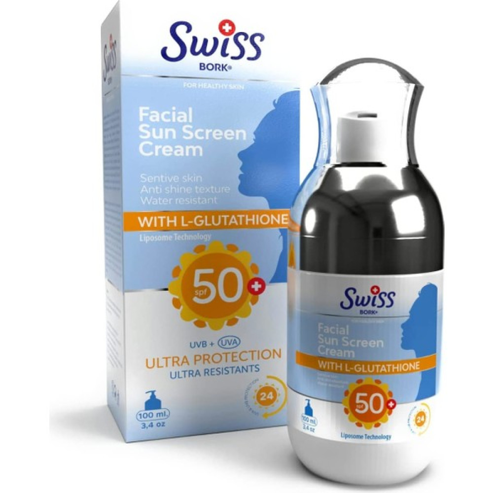 Swiss Bork Swiss Bork® Facial Sun Screen Cream W/ L-Glutathione Spf 50+ Liposomal Technology (Su Bazlı Güneş Koruyucu Suya Dirençli Leke Karşıtı Yü... Güneş Kremleri ve Losyonları Fiyatı