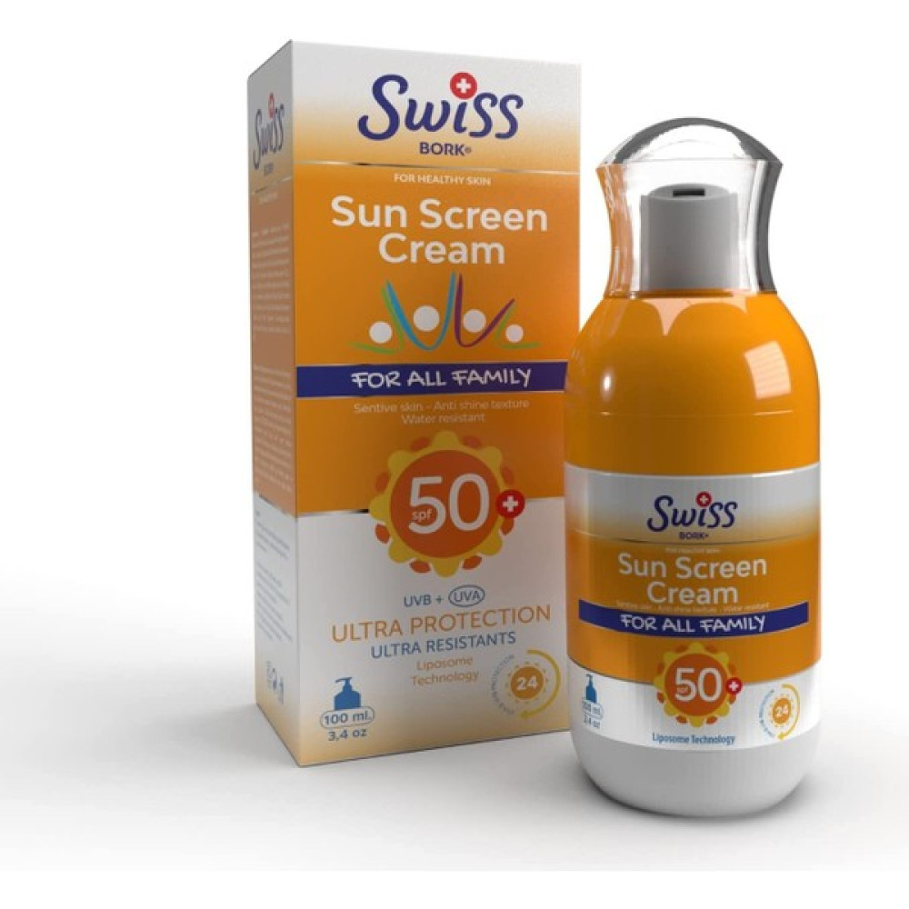 Swiss Bork Swiss Bork® Sun Screen Cream Spf 50+ (Su Bazlı Güneş Koruyucu Krem) 100ml Nemlendiriciler Fiyatı