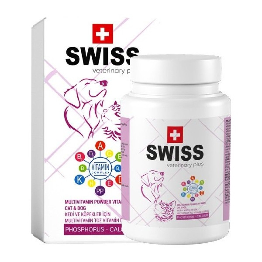 Swiss Multivit Powder Kedi ve Köpek Multivitamin 100 gr Evcil Hayvan Ürünleri Fiyatı
