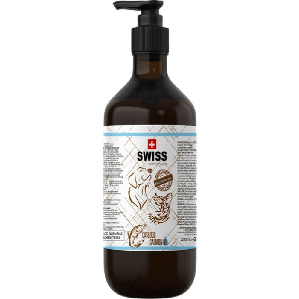 Swiss Salmon Oil Omega 3 ve 6 Balık Yağı Kedi ve Köpek 200 ml Evcil Hayvan Ürünleri Fiyatı