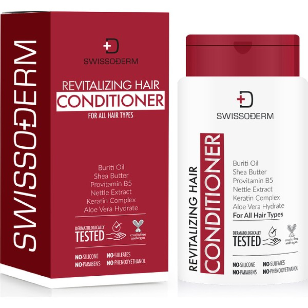 Swissoderm Canlandırıcı Saç Kremi, Tüm Saçlar, Vegan, Silikonsuz & Tuzsuz, Keratin, Kolay Şekillendirme 300ml Şampuan ve Saç Kremi Fiyatı