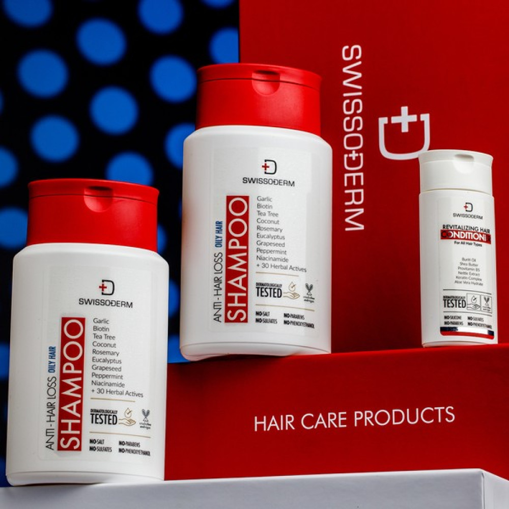 Swissoderm Dökülme Karşıtı Şampuan 2'li Set, Yağlı Saç, Vegan, Sülfatsız Tuzsuz Saç Dökülmesine Karşı 2x300ml Şampuan ve Saç Kremi Fiyatı