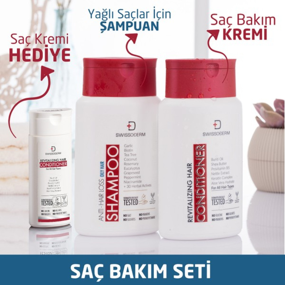 Swissoderm Set - Yağlı Saç Şampuan + Saç Kremi Şampuan ve Saç Kremi Fiyatı