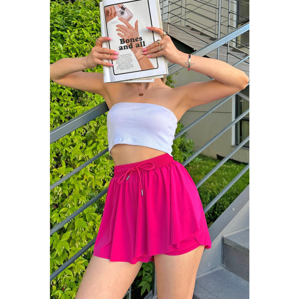 Swist Fuşya Bol Kesim Çift Kat Kadın Spor Şort XS Beden Erkek Şort Fiyatı