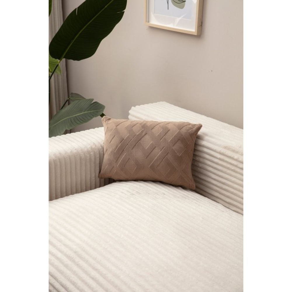 Swita Home Bohem Özel Tasarım Jakarlı Punch Desenli Dekoratif Tekli Kırlent Kılıfı - 35 x 50 cm - Gri - Kahverengi Kırlent / Mobilya Yastığı Fiyatı