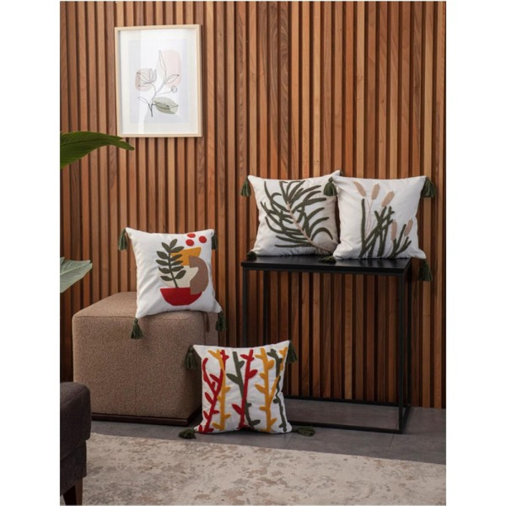 Swita Home Design 4'lü Kombin Punch Işlemeli Kırlent Kılıfı (Panç) - 43 x 43 cm - Renkli Kırlent / Mobilya Yastığı Fiyatı