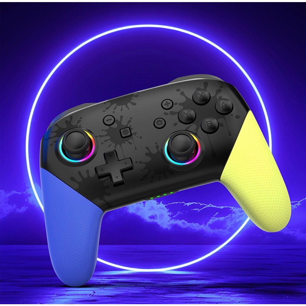 Switch Ns Pro Controller Uyumlu Rgb Işıklı Gamepad – Pc / Android / Ios S12 Model - Mavi - Sarı Xbox Oyun Kolu ve Aksesuarları Fiyatı