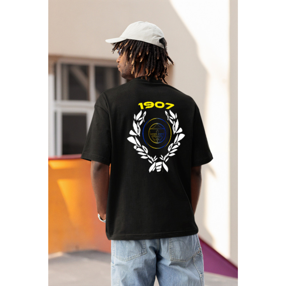 swOzz Fenerbahce Özel Tasarım Sırt Baskılı Siyah Unisex Tshirt S Beden Bayan T-shirt Fiyatı