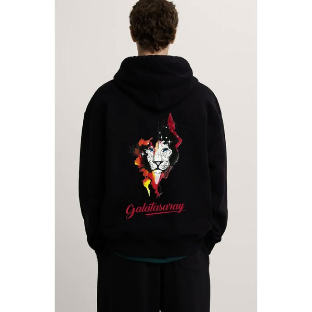 Swozz Galatasaray Özel Tasarım Aslan Baskılı Sweatshirt Bayan Sweatshirt Fiyatı