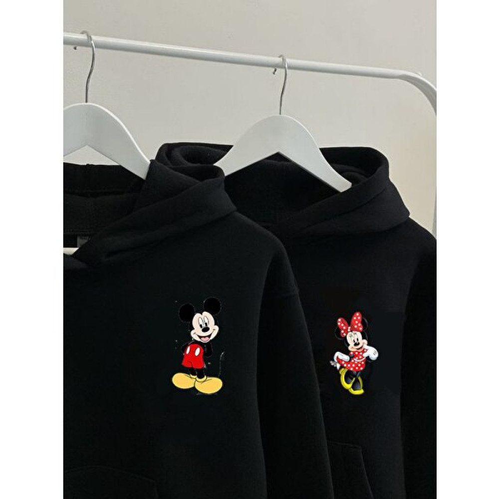 Swozz Mickey Mouse Baskılı Sevgili Kombini 2 Adet Sweatshirt Bayan Sweatshirt Fiyatı