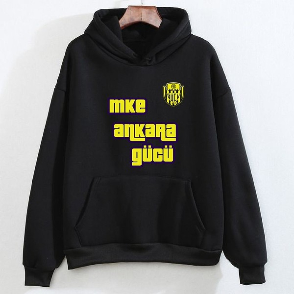 Swozz Mke Ankaragücü Taraftar Siyah Sweatshirt Bayan Sweatshirt Fiyatı
