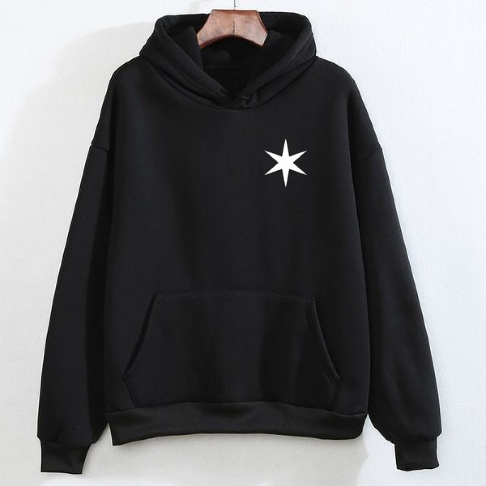 Swozz Motive Romantik Baskılı Siyah Pamuklu Sweatshirt Bayan Sweatshirt Fiyatı
