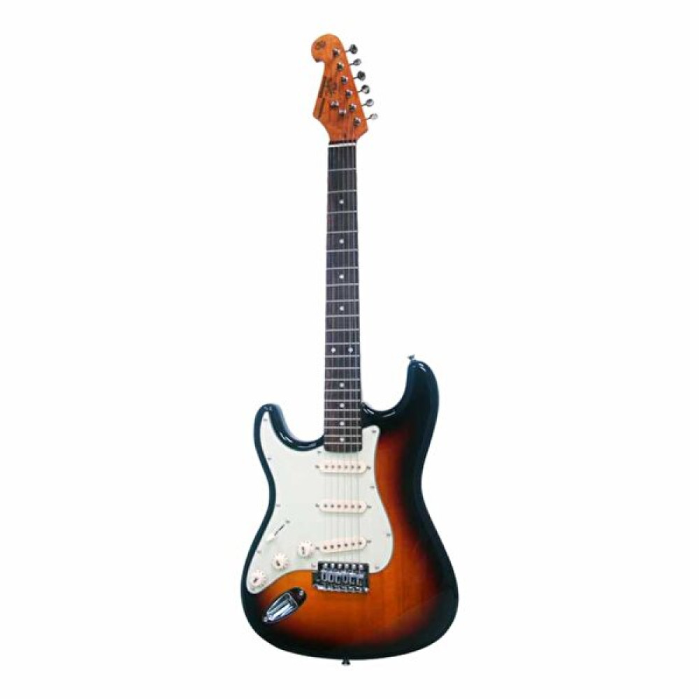 SX Stratocaster 3-Tone Sunburst Solak Elektro Gitar Elektro Gitarlar Fiyatı