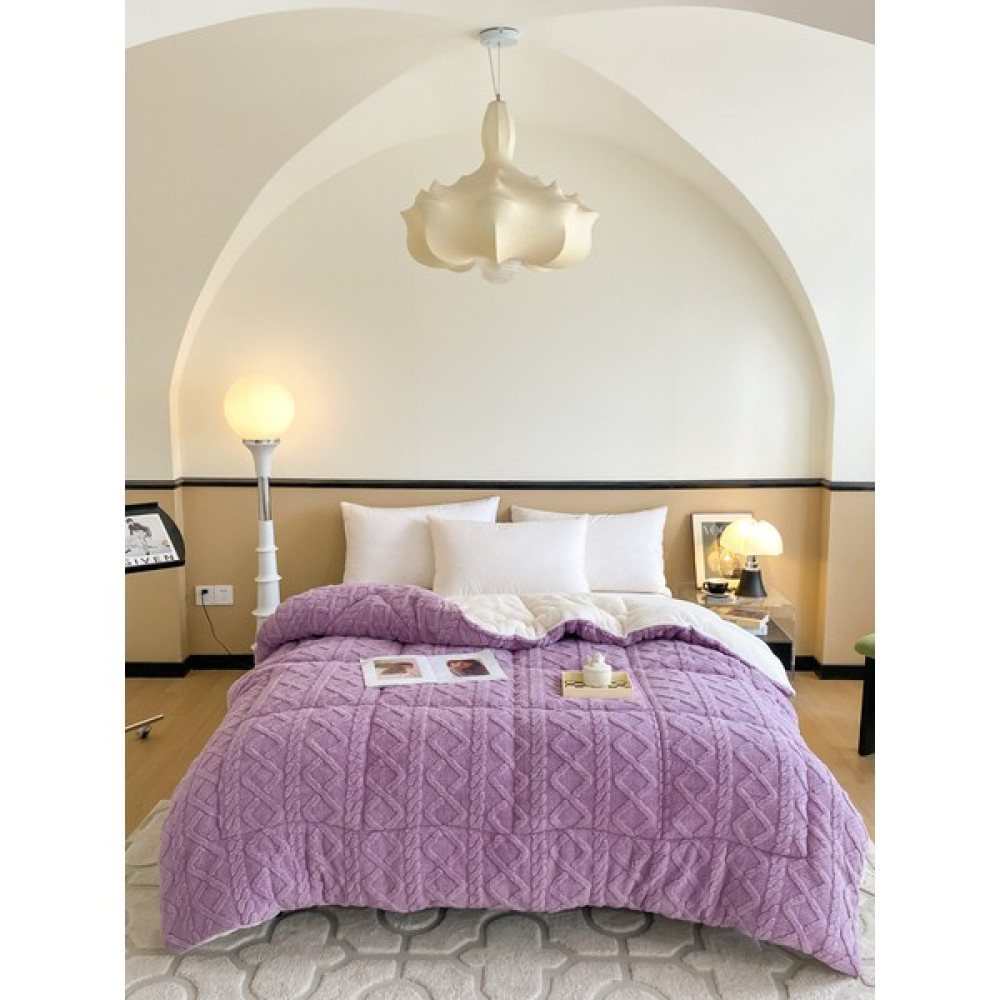 SY Tafta Düz Renk Battaniye Sıcak Battaniye Bardak (Yurt Dışından) - Açık Mor - 200 x 150 cm Battaniye Fiyatı