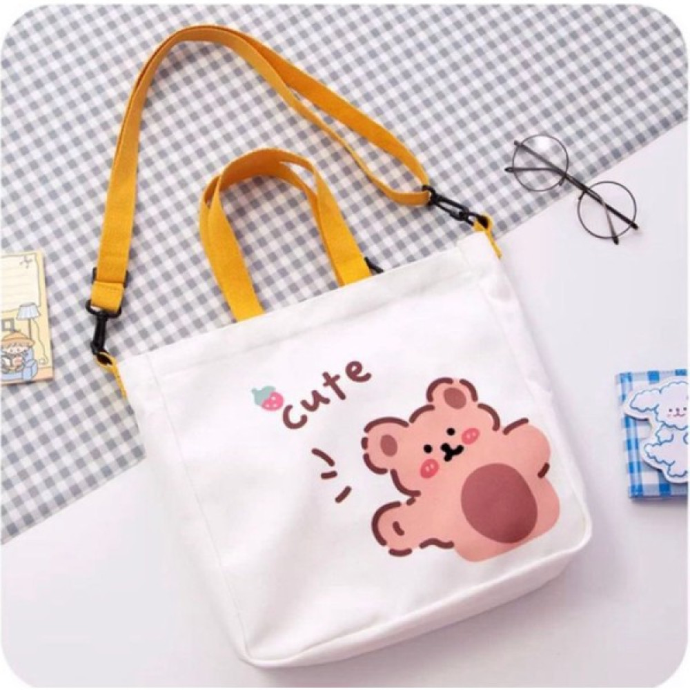 Syn İletişim Kawai Kore Japon Postacı Teddy Coco Bear Yan Omuz El Askılı Ayarlı Çanta (Yurtdışından Getirildi) Unisex Çanta & Cüzdan ve Seyahat Çantaları Fiyatı