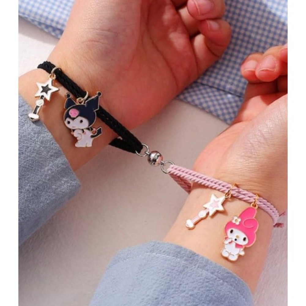 Syn İletişim Sanrio Kuromi My Melodi Melody Sanrio mıknatisli 2 li bileklik kuromi my melody Saat ve Bileklik Aksesuarı Fiyatı