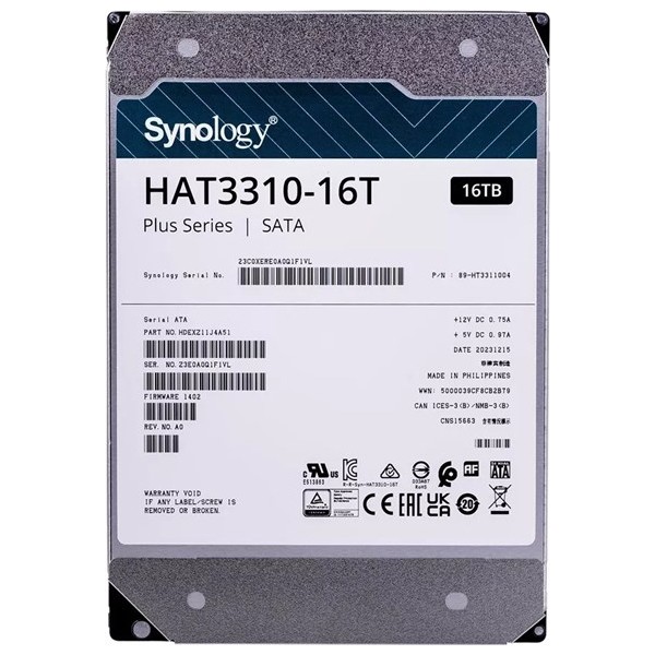 Synology 16TB 3.5'' Nas 7200RPM (HAT3310-16T) NAS Server Fiyatı