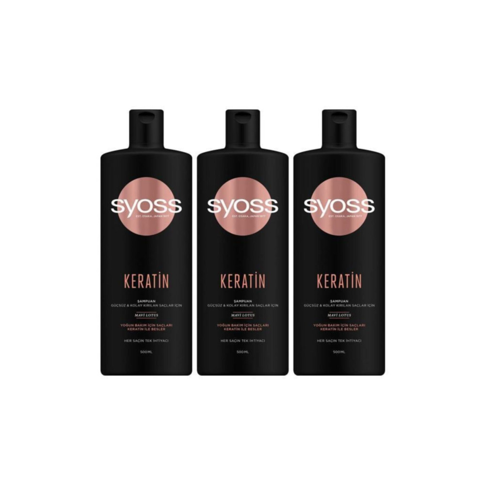 Syoss Keratin Mükemmelliği Şampuan 500 Ml 3lü Şampuan ve Saç Kremi Fiyatı