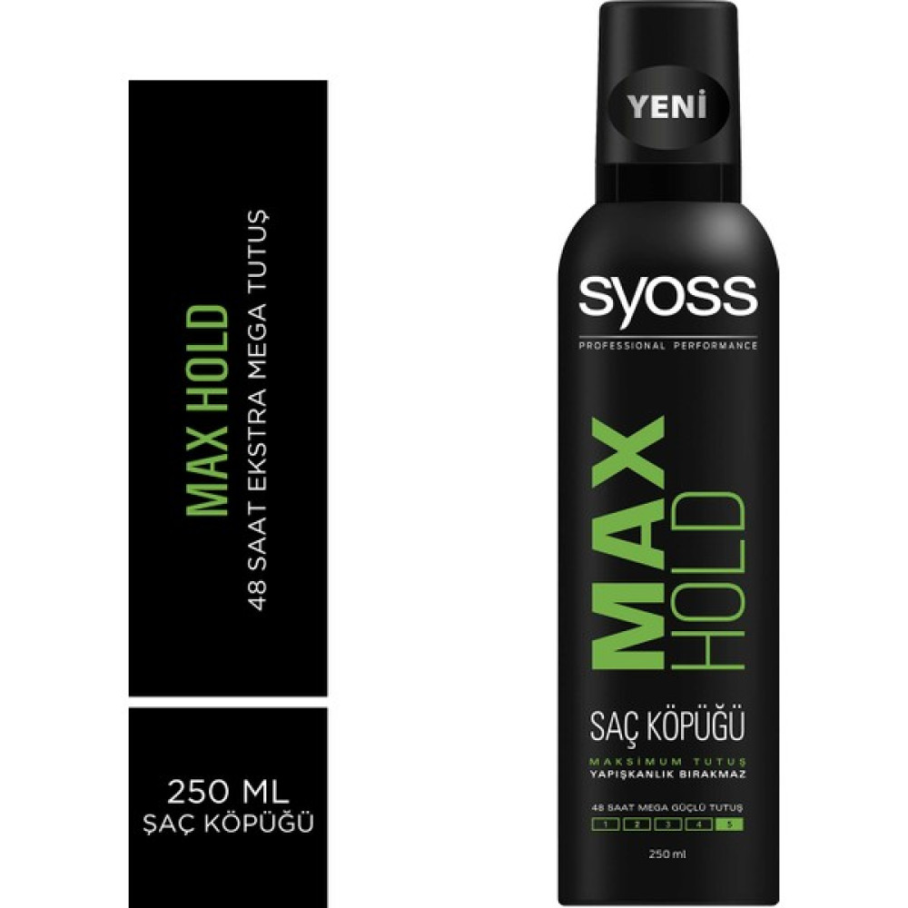 Syoss Max Hold 48 Saat Ekstra Mega Tutuş 250 ml Saç Köpüğü Şampuan ve Saç Kremi Fiyatı