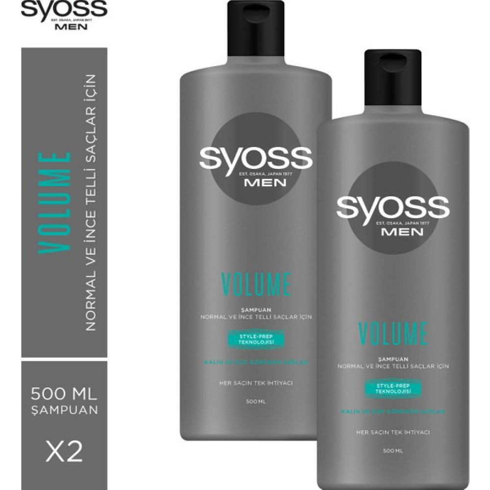 Syoss Men Volume Şampuan 500 Ml X2 Adet Şampuan ve Saç Kremi Fiyatı