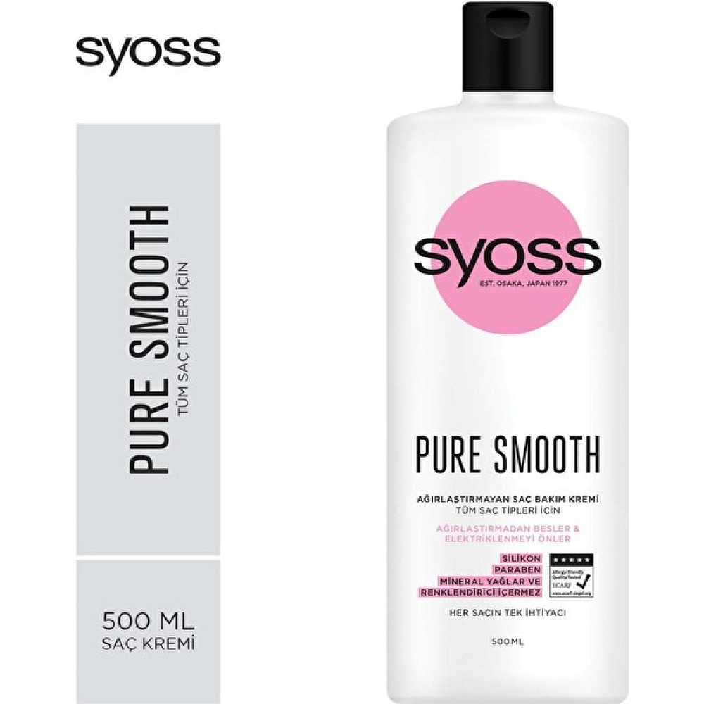 Syoss Pure Ağırlaştırmayan Saç Kremı 500Ml Saç Bakım Saç Kremi Şampuan ve Saç Kremi Fiyatı