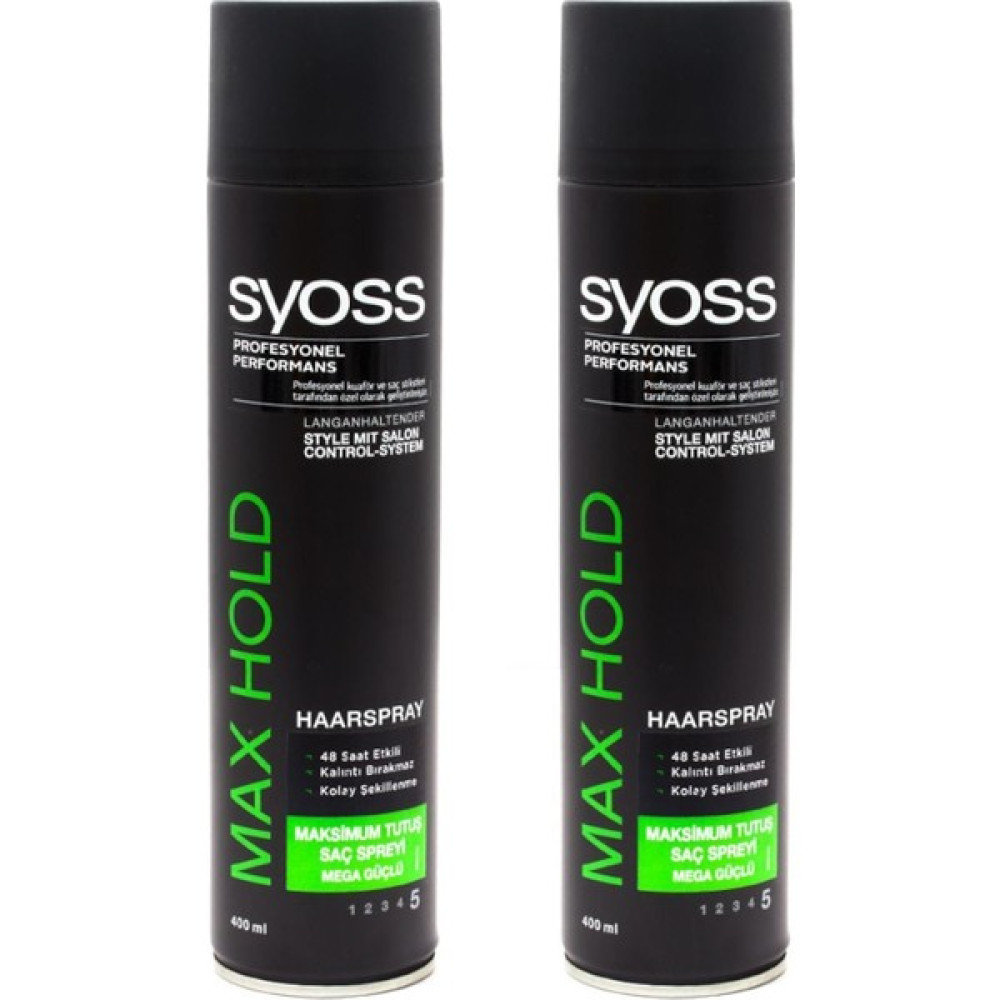 Syoss Saç Spreyi Max Hold 400 Ml. x 2 Adet Saç Şekillendirici Sprey Fiyatı