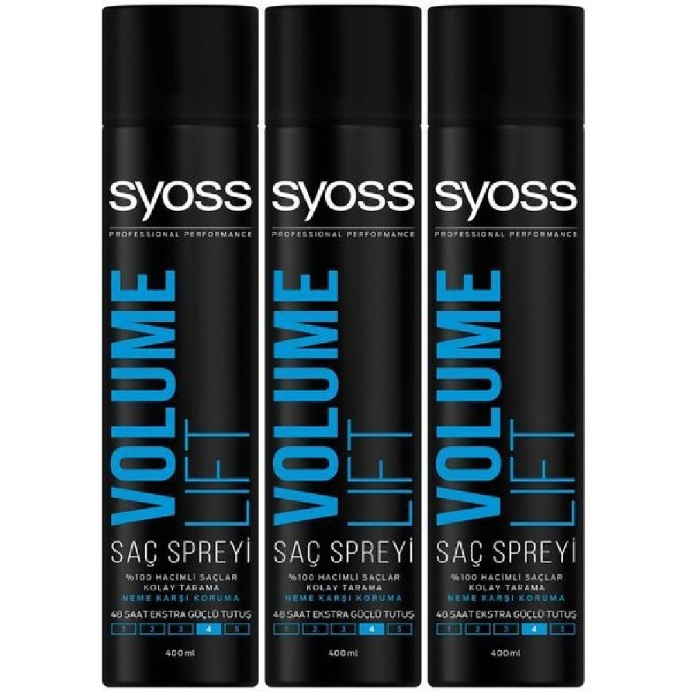 Syoss Saç Spreyi Volume Lift 400ml X3 Saç Bakım Maskeleri & Serumlar & Spreyler Fiyatı