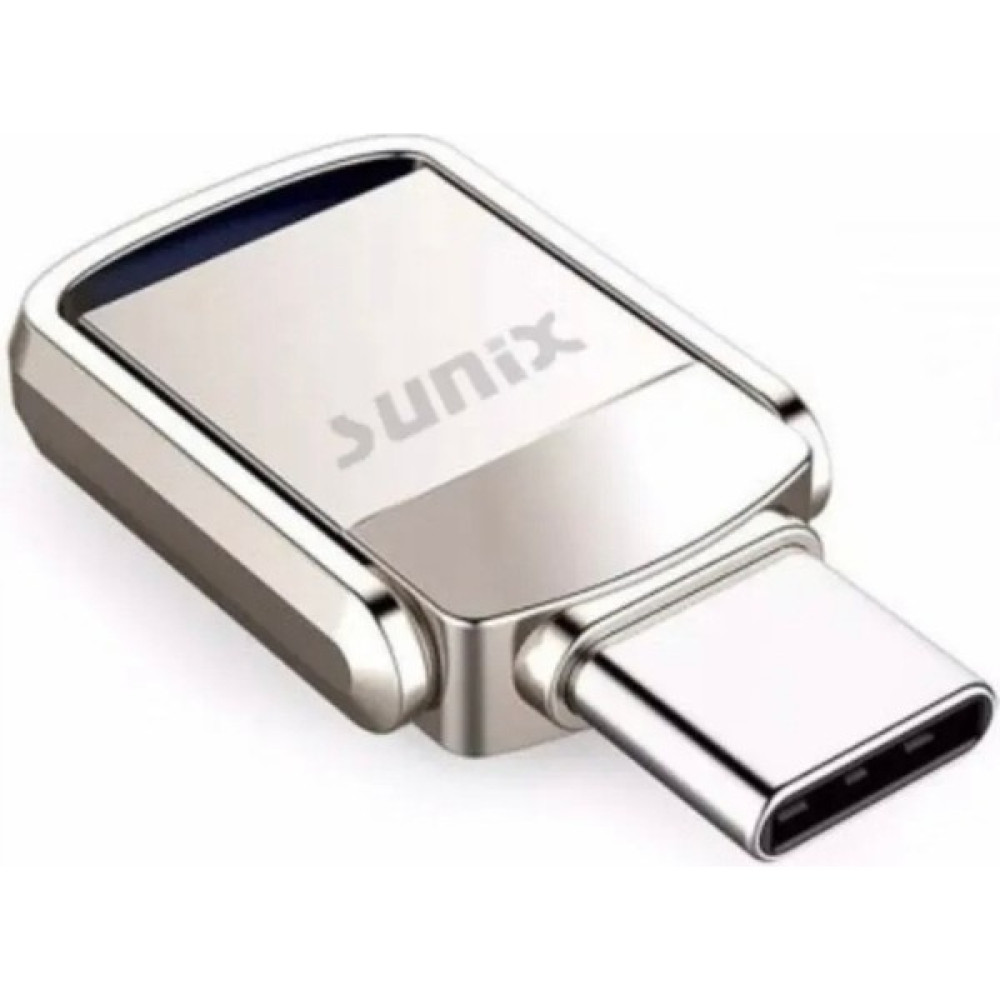 Syrox Sunix 64Gb.32Gb.Type-C ve USB 3.0 Hızlı USB Flash Bellek Otg Çift Girişli Metal Sağlam Orjinal - Gri - 64 GB Flash Bellekler Fiyatı