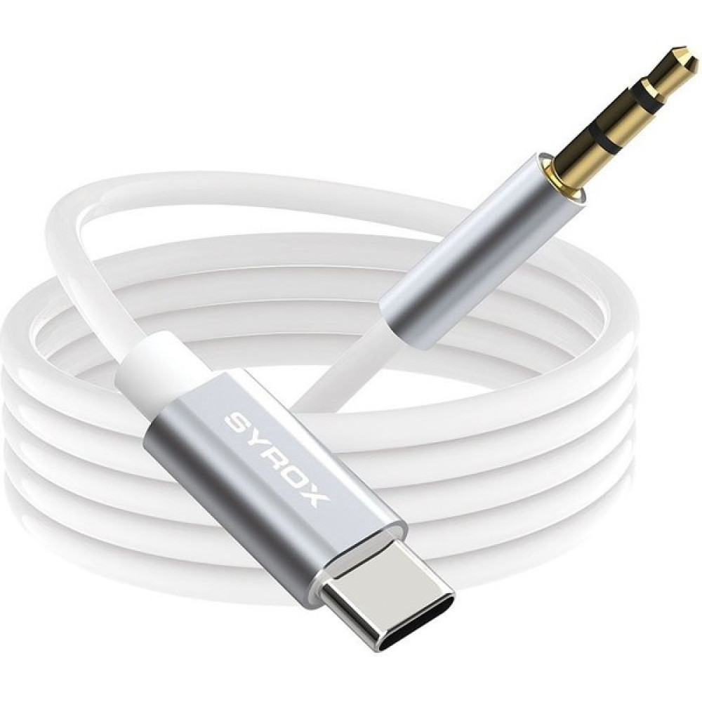 Syrox Type-C / 3.5 mm Aux Kablosu Dönüştürücü Gri Bilgisayar Çevirici ve Adaptörü Fiyatı