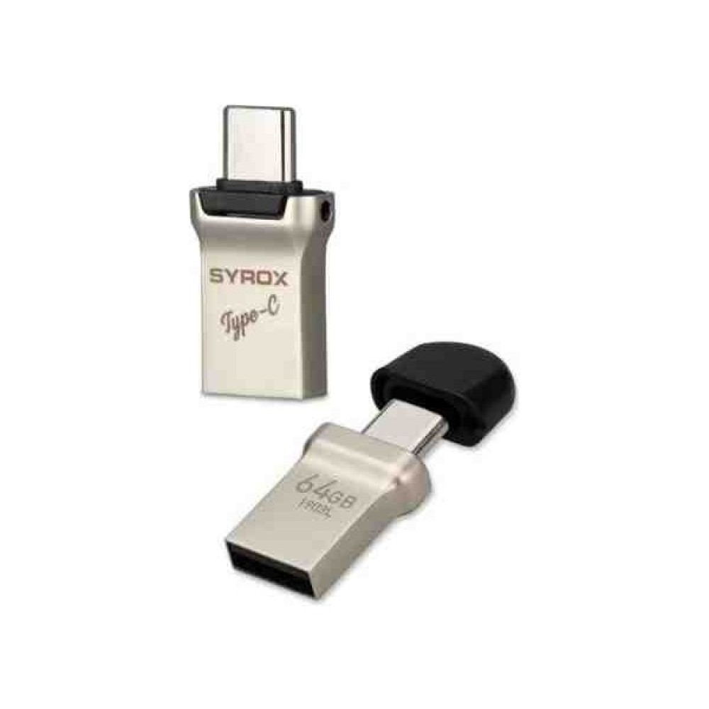 Syrox UTC64 Type-C ve USB 2.0 USB Flash Bellek 64GB Flash Bellekler Fiyatı