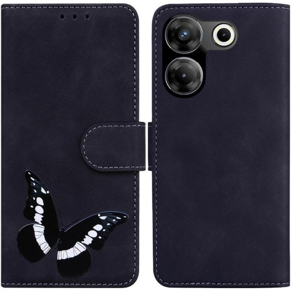 SZY Mall Tecno Camon 20 Pro 5g Için Kılıf Cüzdan Flip Folio Kapak Kelebek Renk (Yurt Dışından) - Siyah Cep Telefonu Kılıfı Fiyatı