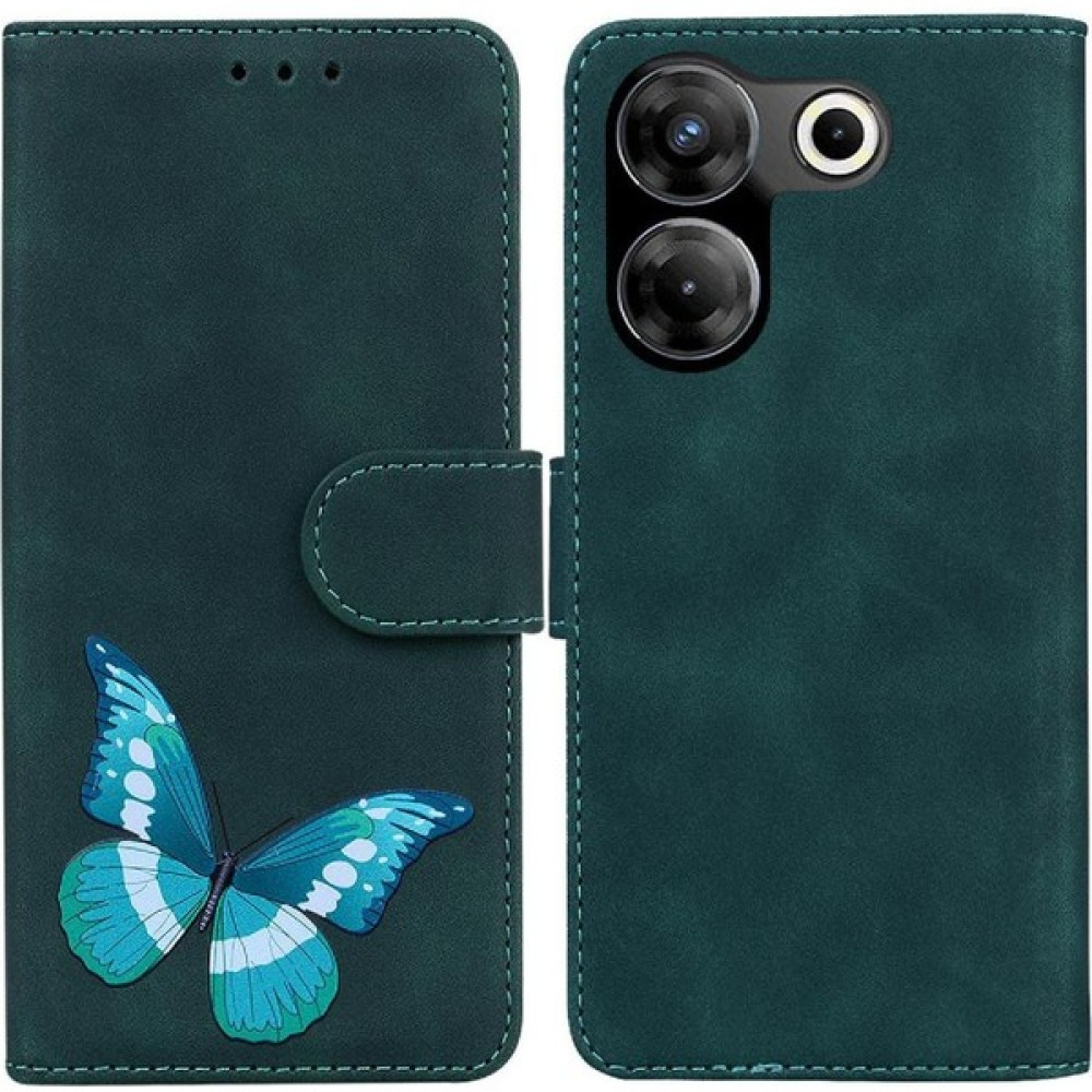 SZY Mall Tecno Camon 20 Pro 5g Için Kılıf Cüzdan Flip Folio Kapak Kelebek Renk (Yurt Dışından) - Yeşil Cep Telefonu Kılıfı Fiyatı