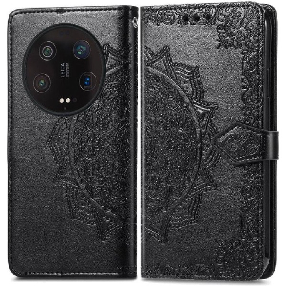 SZY Market Xiaomi 13 Ultra Zarif Desen Basit Iş Deri Kılıf (Yurt Dışından) - Siyah Cep Telefonu Kılıfı Fiyatı
