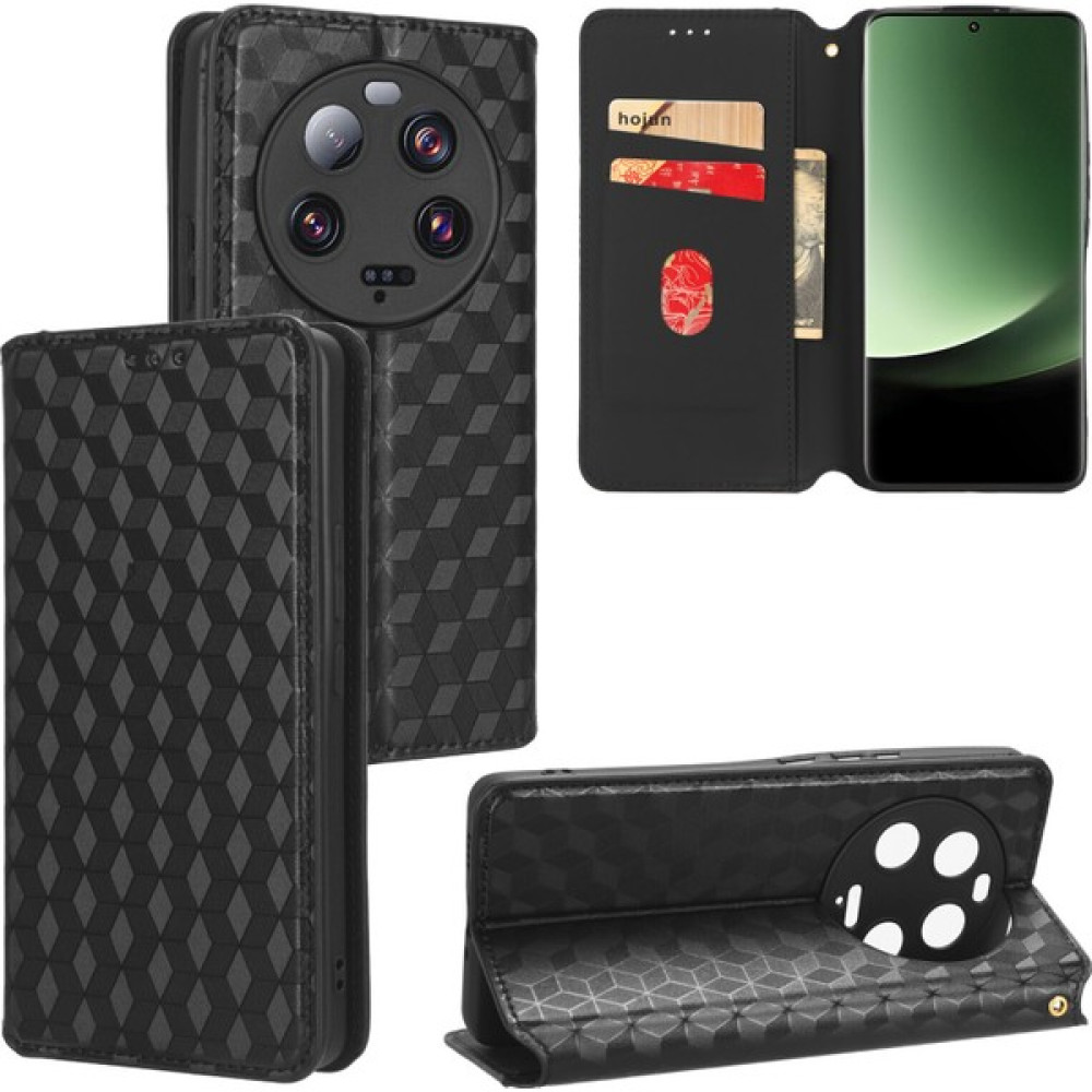 SZY Market Xiaomi Mi 13 Ultra ile Uyumlu Cüzdan Hakiki Deri Darbeye Dayanıklı Tpu Kılıf Dayanıklı Flip Kitap Katlama Standı (Yurt Dışından) - Siyah Cep Telefonu Kılıfı Fiyatı