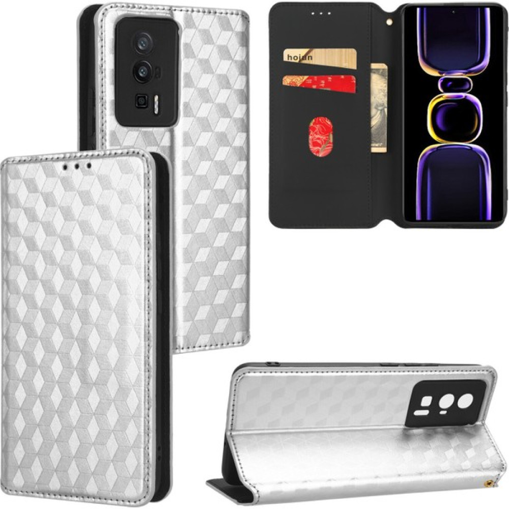 SZY Market Xiaomi Mi Poco F5 Pro 5g ile Uyumlu Cüzdan Hakiki Deri Darbeye Dayanıklı Tpu Kılıf Dayanıklı Flip Kitap Katlama Standı (Yurt Dışından) Cep Telefonu Kılıfı Fiyatı