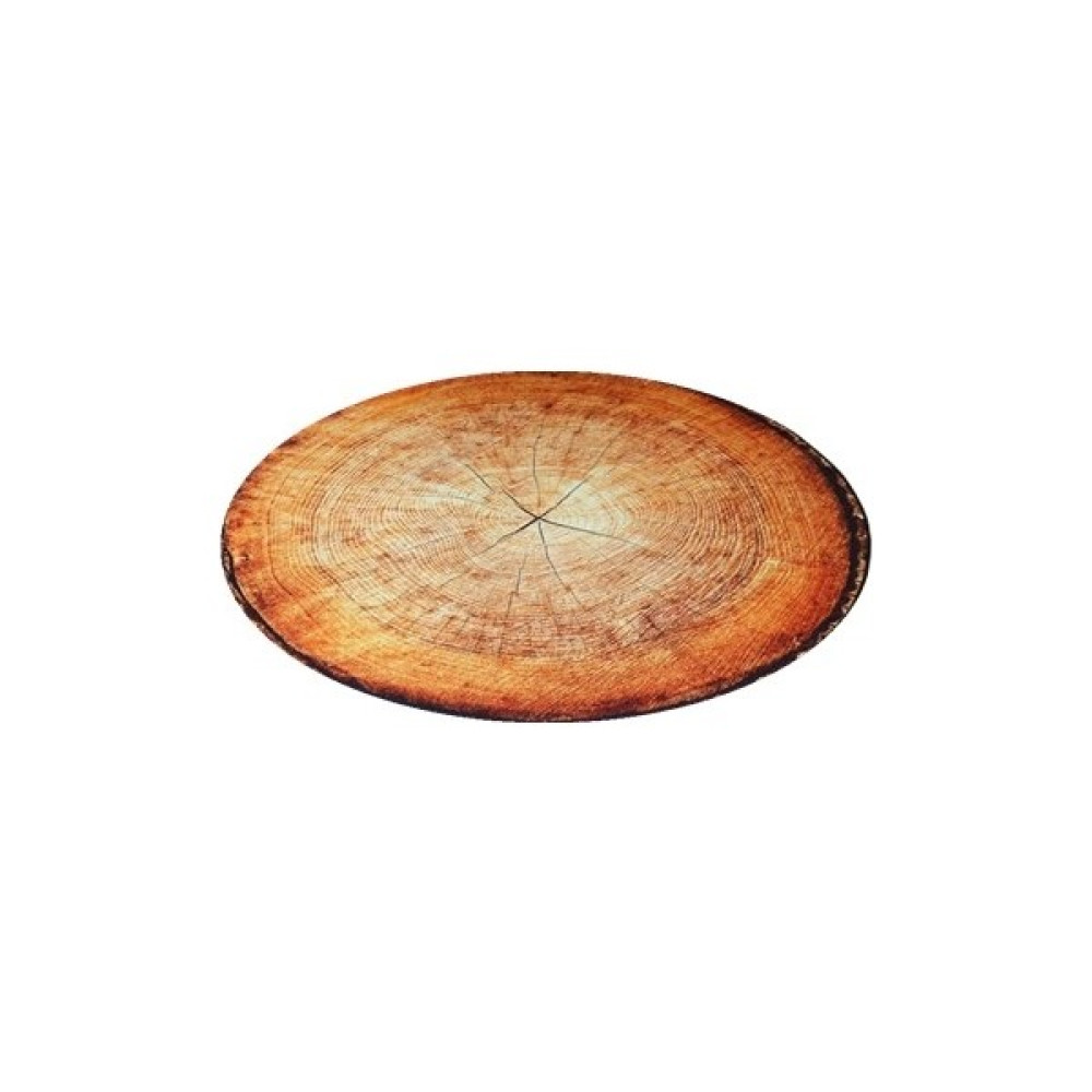 SZYKD 3D Büyüme Halkası Deseni Ev Dekor Mat, Boyut: Çap Yaklaşık 0,6m (Siyah Kenarlı Ahşap Tane) (Yurt Dışından) - Siyah - 100 x 165 cm Salon Halısı Fiyatı
